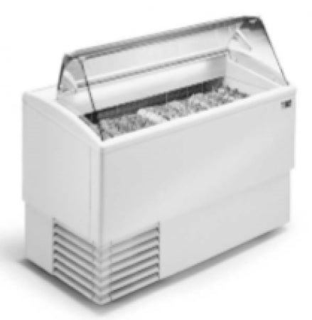 ISA Italy Isa Ice Cream Display freezer Tempered Glass,Capacity: 4(+4)x5 lt Pans or 6 x4.75lt Pans, Temp: -16 to -14 Deg C,Volt: 240/50/1,  Size:82.4x76x117.6cm