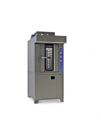 MacPan electric rotary oven with electric Proofer 1 trolley 10 trays 40X60 - suction hood and stand included 380-400V/50Hz/3ph Dim: 1100x980x2250 mm