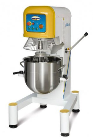 MacPan 60 liters planetary mixer with variable speeds - analogic control panel - bowl/whip/beater/spiral included 1040x860x1680 Plexiglass protection Stainless steel protection grid on request Machine in stainless stell