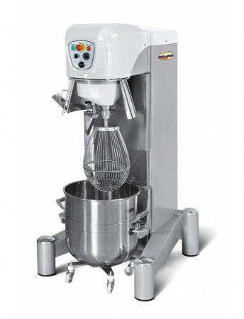 MacPan 80 liters planetary mixer with 3 speeds - analogic control panel - bowl/whip/beater/spiral included Dim: 860x1015x1685 mm Fixed Speed: 80/162/326 rpm, Power 1,2/2,5/3 kw, 380 kg, 40-60 Liter, Made in Italy