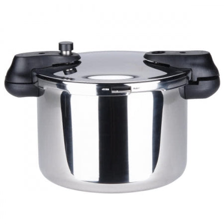 Matfer 34 Cup (17 Cup Raw) 8.5 Qt. (8 Liter) Stainless Steel Pressure Cooker With Steamer Basket