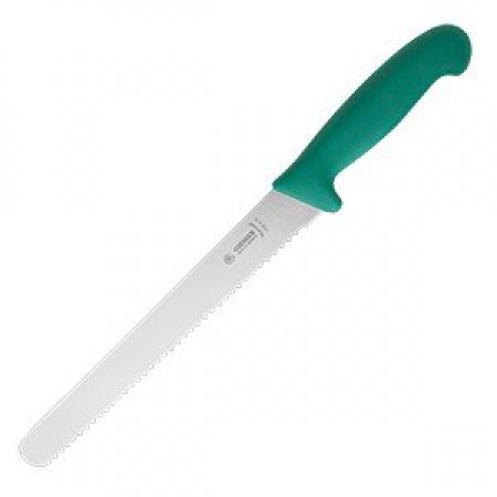 Matfer Wavy Slicing Knife Green Handle 250mm