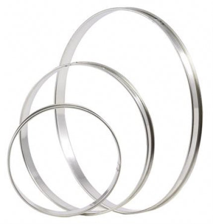 Matfer 3.5" Stainless Steel Bottomless Tart Ring Set Of 6 Pcs