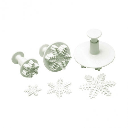 Matfer Set Of 3 Snowflake Cutter With Pusher