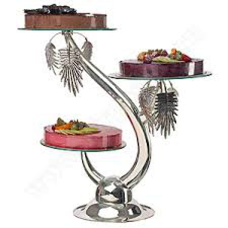 Matfer Cake Stand 3 Trays Glass