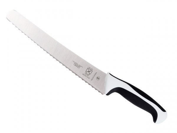 Millennia 10-Inch Wide Bread Knife, White