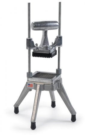 DICER.Easy Chopper , 1/4" interchangeable cutting grid, weighted handle & sturdy base constructed of aluminum, push block, four legs with non-slip rubber feet, 300-series stainless steel blade, NSF