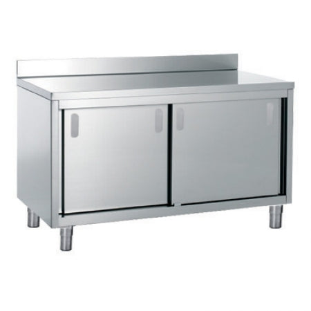 Olis Neutral Cupboard w/ Middle Shelf - Back Upstand, 2000 L mm x 600 D mm x 850 H mm
