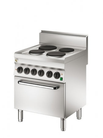 Olis 4 Electric Plates Boiling Top w/ Fan Assisted El.Oven, 700 L mm x 650 D mm x 870 H mm