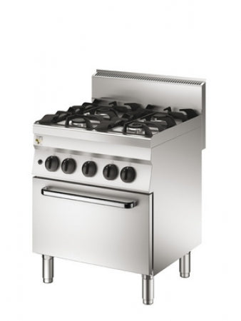 Olis 4 Gas Burners Boiling Top w/ Gas Oven, 700 L mm x 650 D mm x 870 H mm