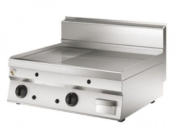 Olis Gas Griddle Plate - Chromium Plate 1/3 Grooved And 2/3 Smooth Plate, 800 L mm x 650 D mm x 295 H mm