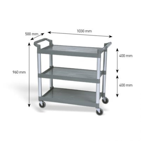 Serving Trolley 3 Shelves (Layer) Plastic Utility Cart