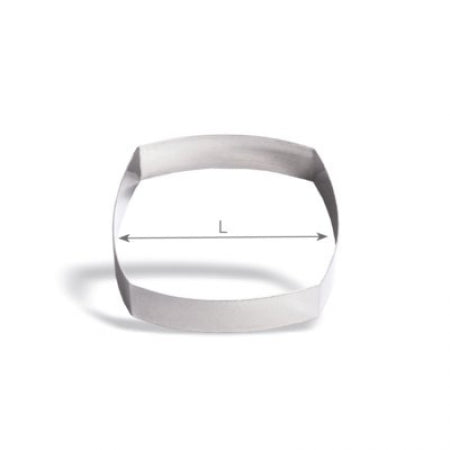 ST/STEEL CONVEX SQUARE 6 CM.