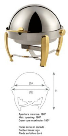 Roll Top Round Chafing Dish