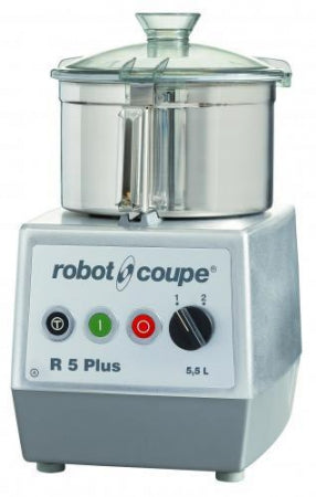 R5Plus TABLE-TOP CUTTER, 380V/60Hz/3ph, (24313), Power: 1200 Watts, Three-phase, 2 Speed - 1500 & 3000 Rpm, Bowl capacity: 5.5 litre stainless steel bowl with handle