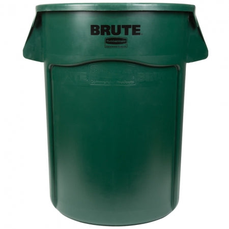 Rubbermaid BRUTE 44 Gallon Green Trash Can Heavy Duty Plastic