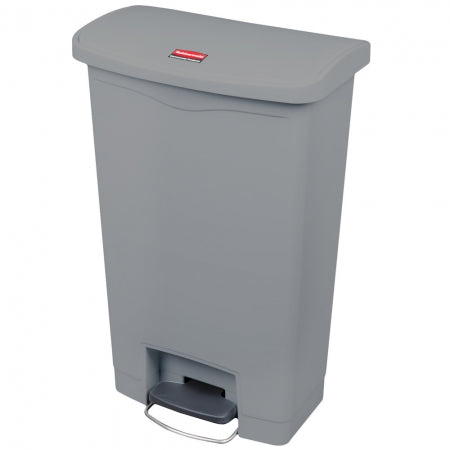 Rubbermaid 13 Gallon Slim Jim Resin Gray Front Step-On Trash Can