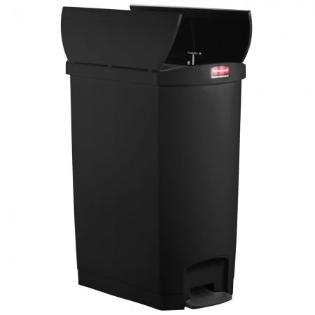 Rubbermaid 24 Gallon Slim Jim Resin Black End Step-On Trash Can Rigid Plastic Liner