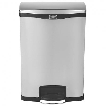 Rubbermaid 24 Gallon Slim Jim Stainless Steel Accent Front Step-On Trash Can