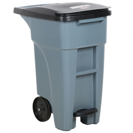 Rubbermaid Brute 32 Gallon Gray Step-On Rollout Container with Lid