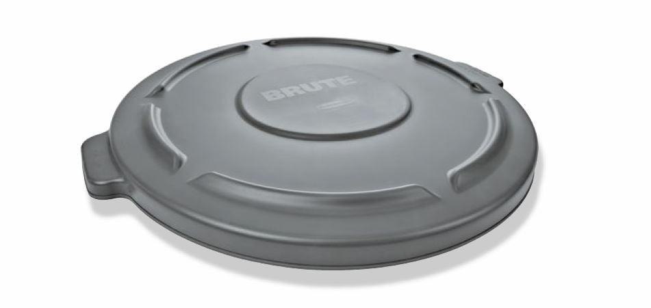Rubbermaid Round Flat Top Trash Can Lid Plastic Gray