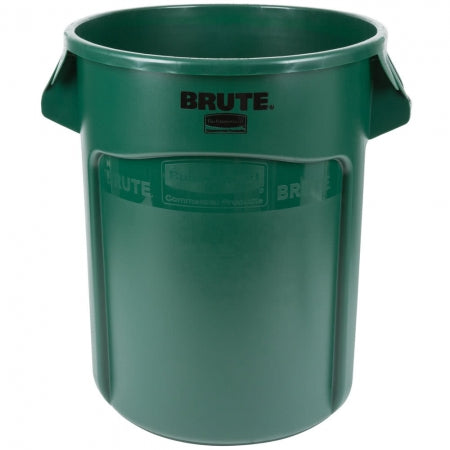 Rubbermaid 20 Gallon Brute Trash Can Plastic Round Green Food Rated