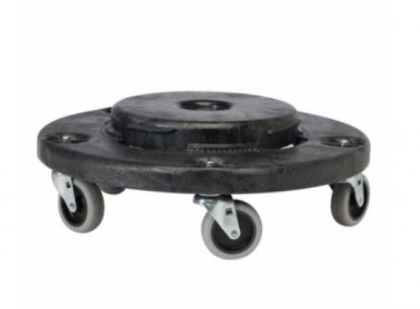 Rubbermaid Brute Round Plastic Trash Can Dolly w/ Raised Center & 250 lb Capacity