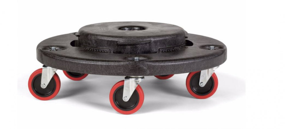 Rubbermaid Brute Round Plastic Trash Can Dolly w/ Raised Center & 350 lb Capacity