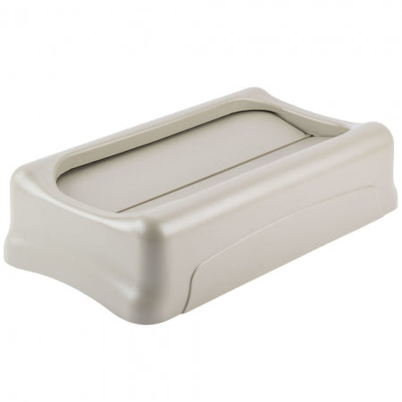 Rubbermaid Rectangle Swing Top Trash Can Lid Plastic Beige