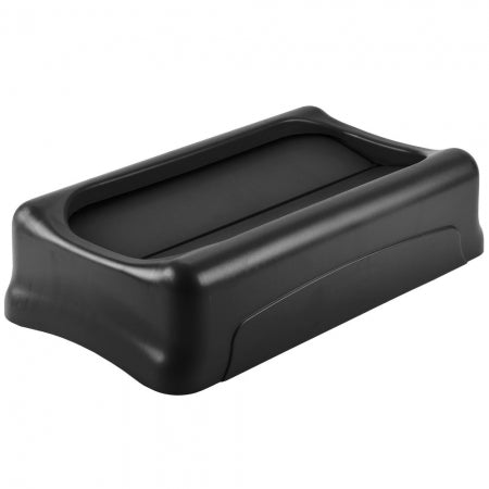 Rubbermaid Rectangle Swing Top Trash Can Lid Plastic Black