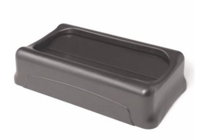 Rubbermaid 16-23 Gallon Rectangle Swing Top Trash Can Lid Plastic Gray