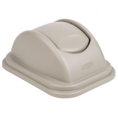 Rubbermaid 16" Untouchable Rectangle Swing Top Trash Can Lid Plastic Beige
