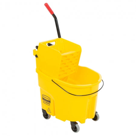 Rubbermaid 35 Qt WaveBrake Mopping Combo Pack with Side Press Wringer Yellow