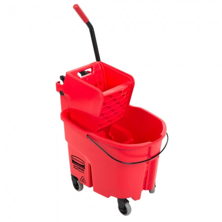 Rubbermaid 35 qt WaveBrake Specialty Mopping Combo Side Press Wringer Red