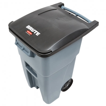 Rubbermaid Brute 50 Gallon Gray Rollout Trash Container with Lid