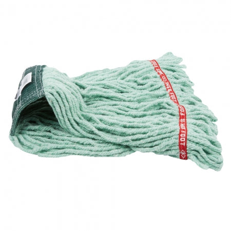 Rubbermaid Medium Wet Mop Head - 1" Headband 4 Ply Cotton/Synthetic Blend Gray