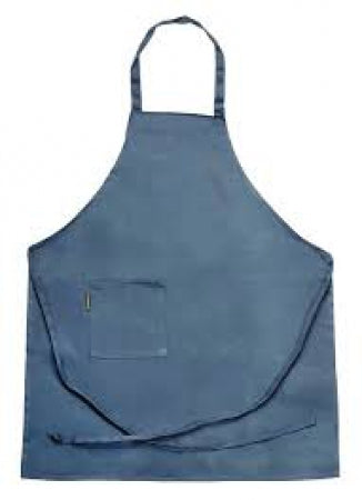 San Jamar Bib Apron-Blended w/Side Packet - Full Length Navy