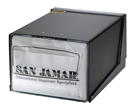 San Jamar Countertop Fullfold Napkin - Clear/Black