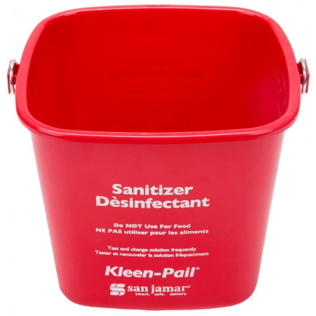 San Jamar Kleen-Pail 6Qt - Red