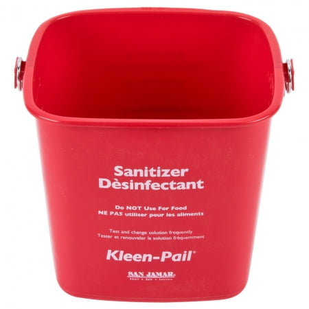San Jamar Kleen-Pail 8Qt - Red