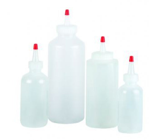 12oz. (355 ml) squeeze bottle with red cap