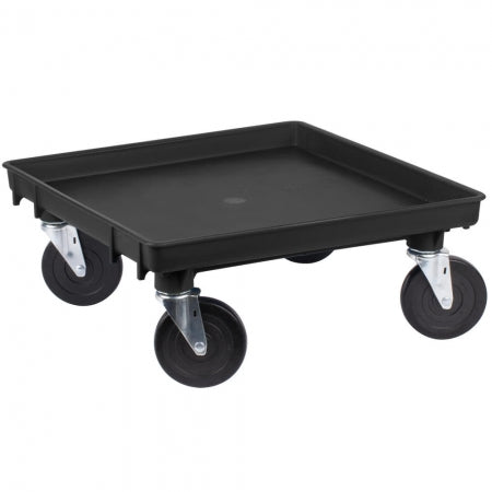 Vollrath Traex Recycled Black Rack Dolly Base (No Handle) - 21" X 21"
