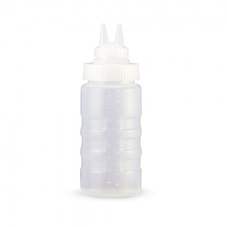 Vollrath Traex Wide Mouth Squeeze 16Oz. Bottle Kits Twin Tip Cap, Clear Converter And Clear Bottle