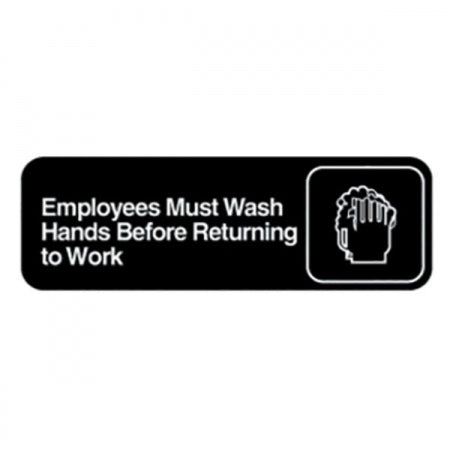 Vollrath Sign,Employees Must Wash Hands,Symbol