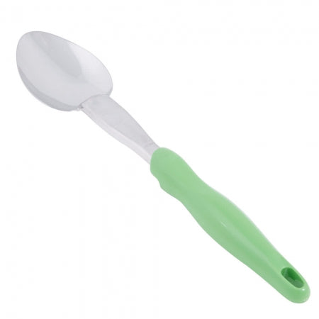 Vollrath 6414070 Jacob'S Pride 14" Heavy-Duty Solid Basting Spoon With Green Ergo Grip Handle