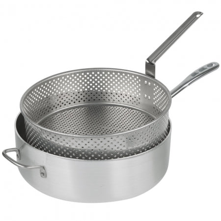 Vollrath 11 Qt. Heavy-Duty Aluminum Colander with Handles Dia: 15 3/16