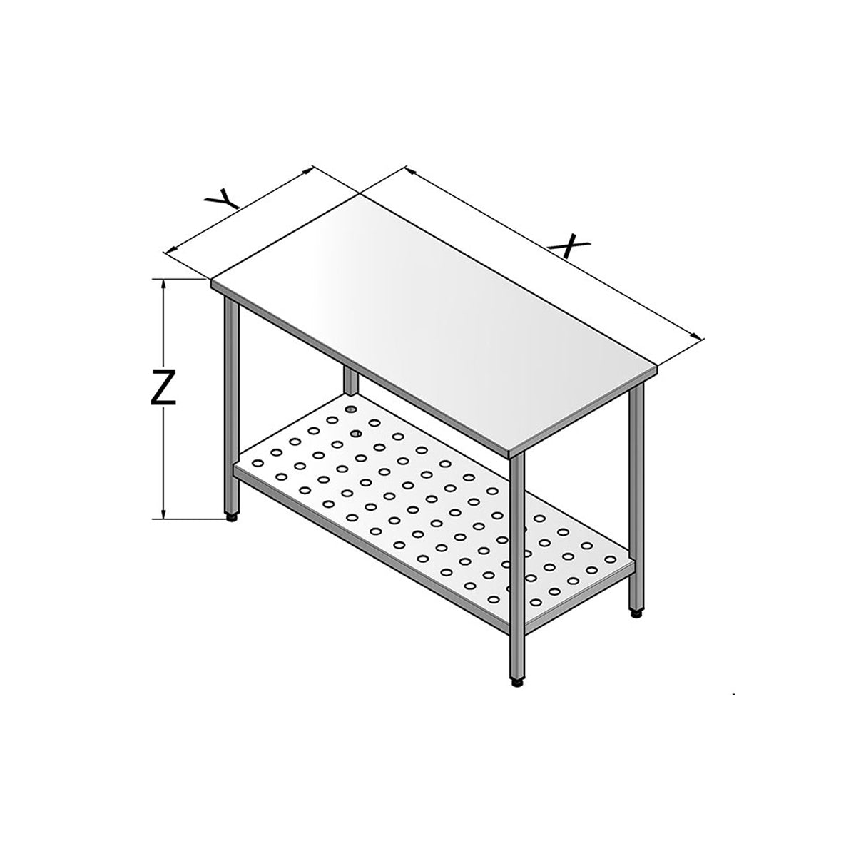 GAR-207-00 Gasztrometál work table