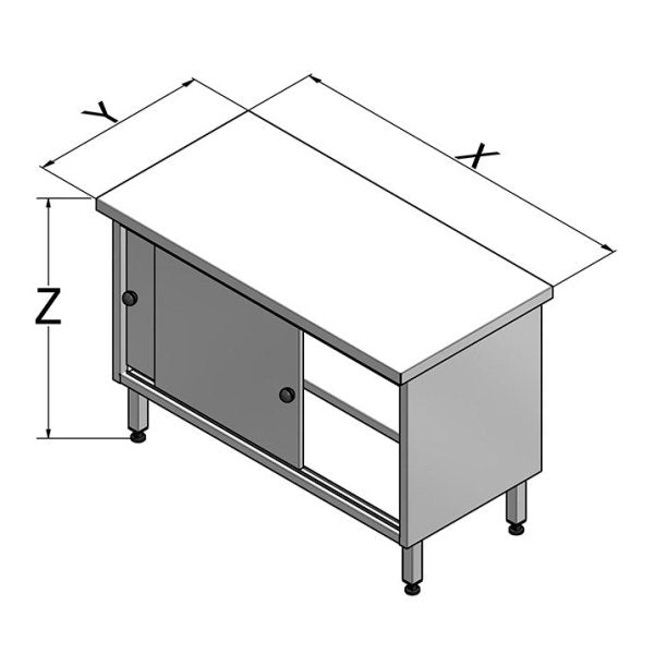 GASZ-06-122 Gasztrometál stainless steel cabinet