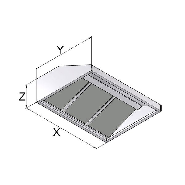 EL 100-10-110 Gasztrometál standard stainless steel hood