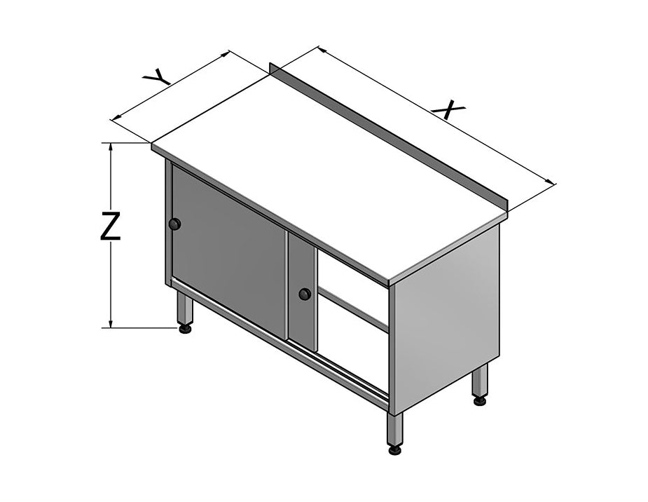 GASZ-07-082-1 Gasztrometál stainless steel cabinet